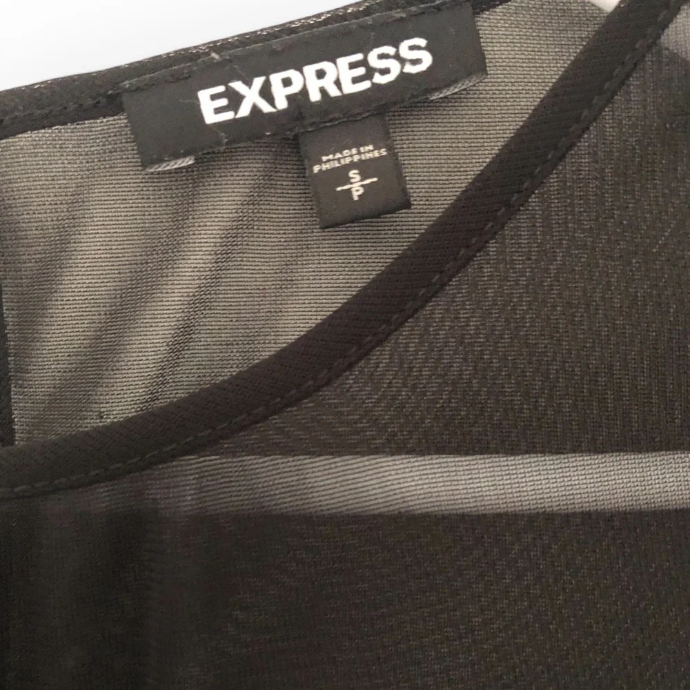 Express Women's Short Sleeve Top Black Size Small